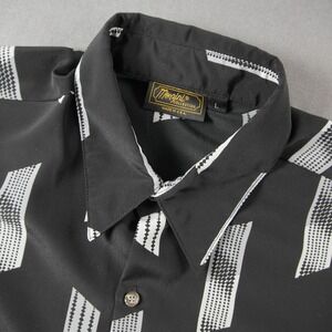 90s Western USA Cowboy Geometric Rodeo Monzini Shirt Mens L Short Sleeve